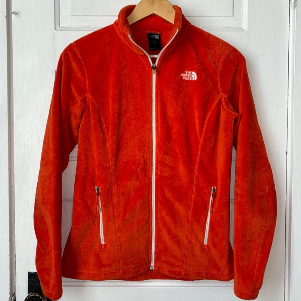 THE NORTH FACE HELATA FULL ZIP FLEECE JACKET SPICY ORANGE